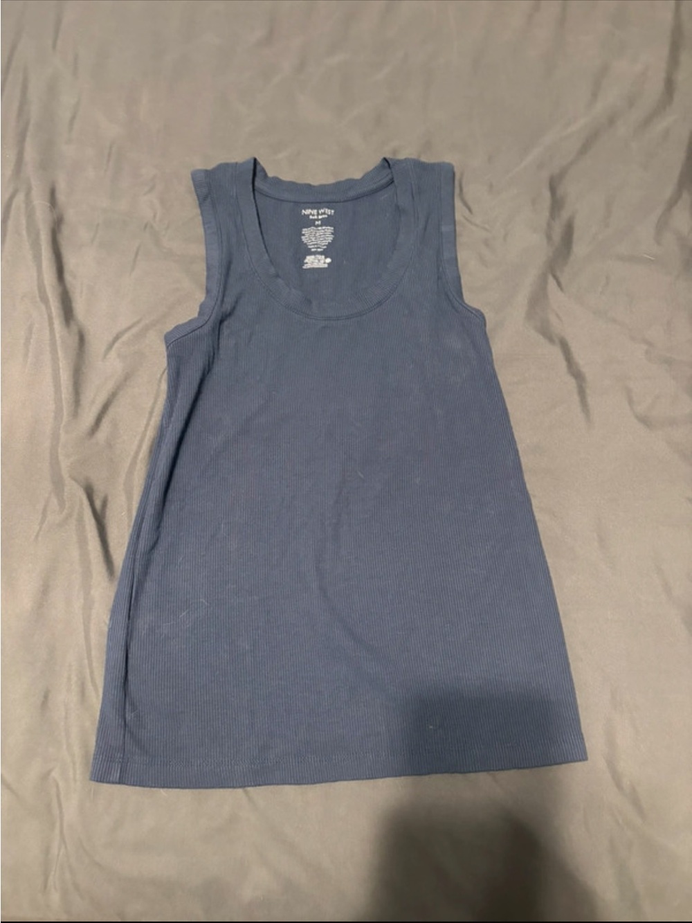 Nine West Navy Ribbed Tank Top
